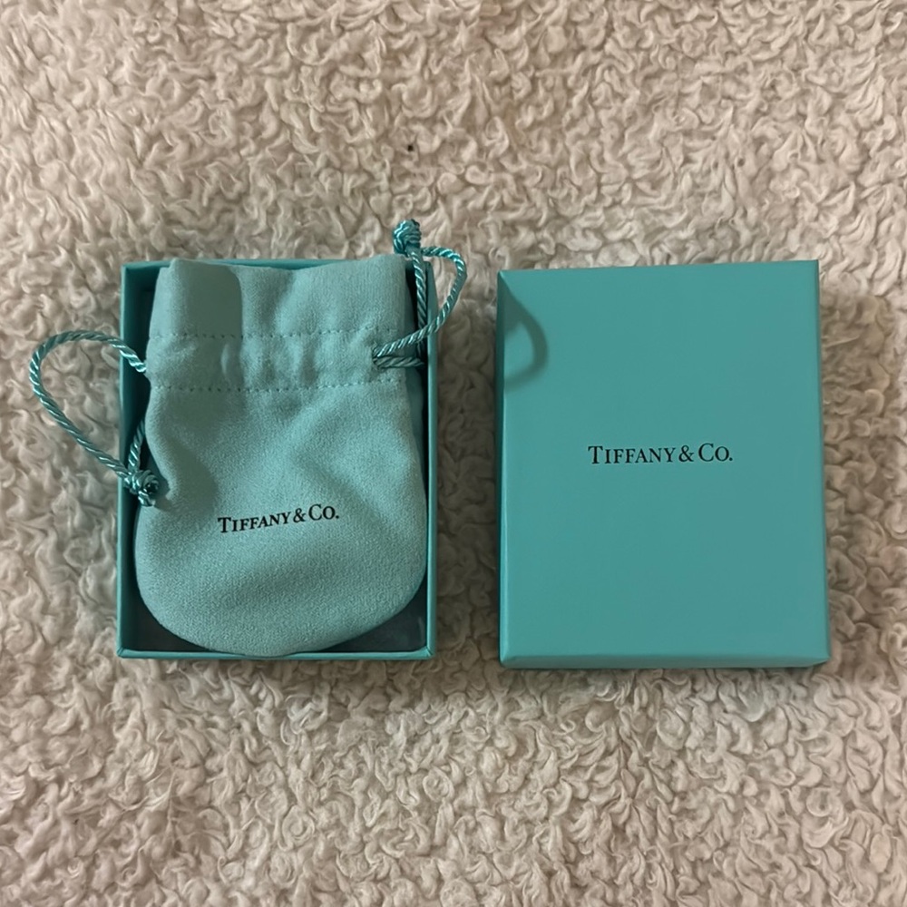 Tiffany & Co. Blue Jewelry Pouch and Box